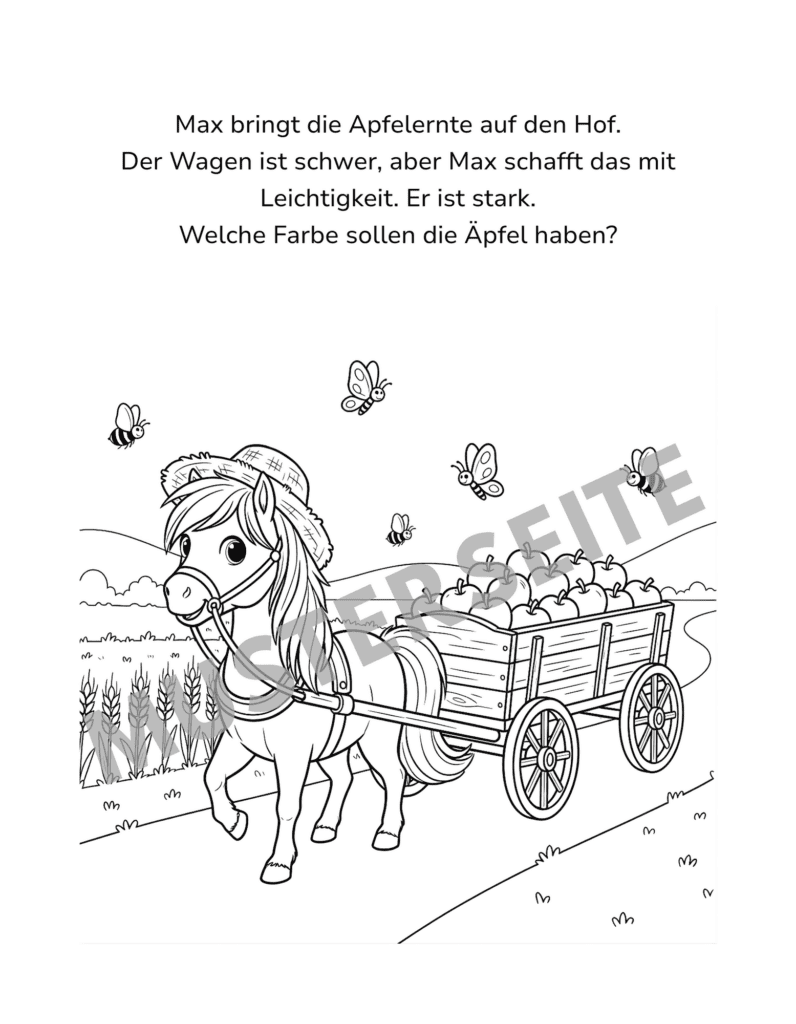 Apfelernte auf Bauernhof