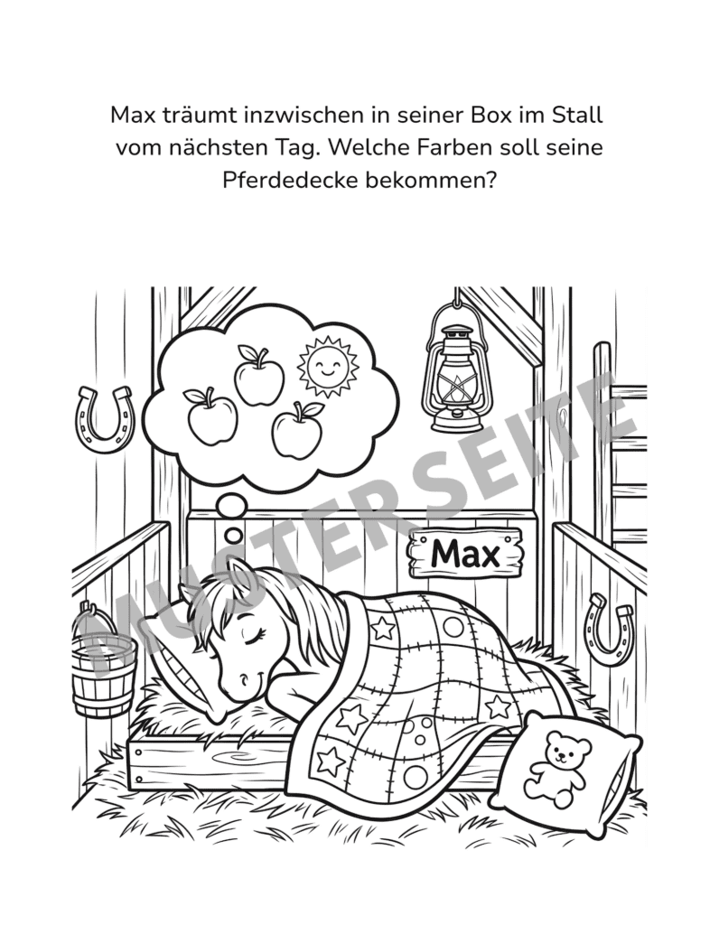 Malvorlage Bauernhof Pferde