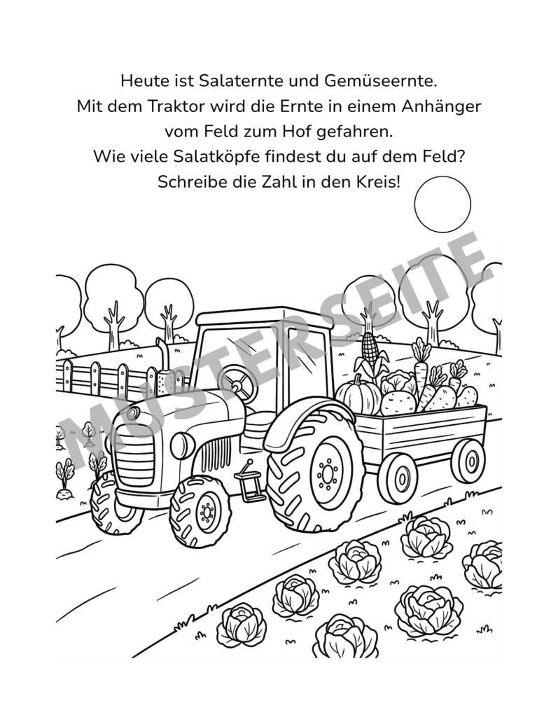 Traktor Ernte vom Feld