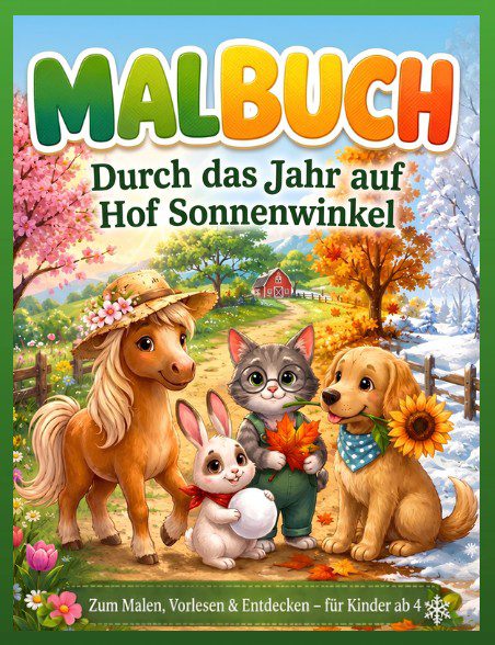Jahreszeiten Malbuch